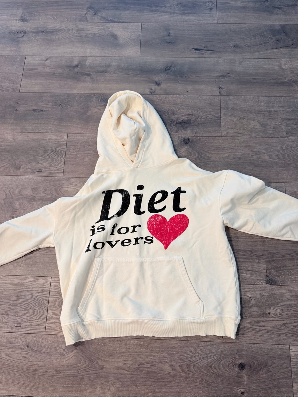 Diet Starts Monday “Lovers Hoodie in Antique White”